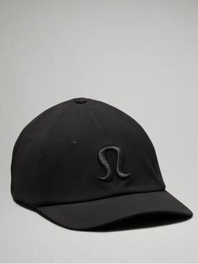 LULULEMON DAYS SHADE BALL CAP IN BLACK LARGE LOGO EVERYDAY BASEBALL HAT MENS O/S